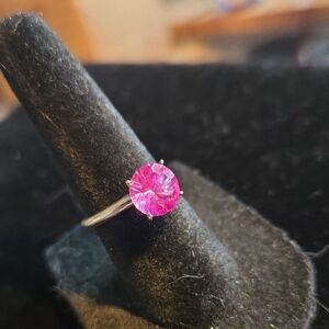Vintage Minimalist Pink Sapphire, 10K Ring, 5.5
